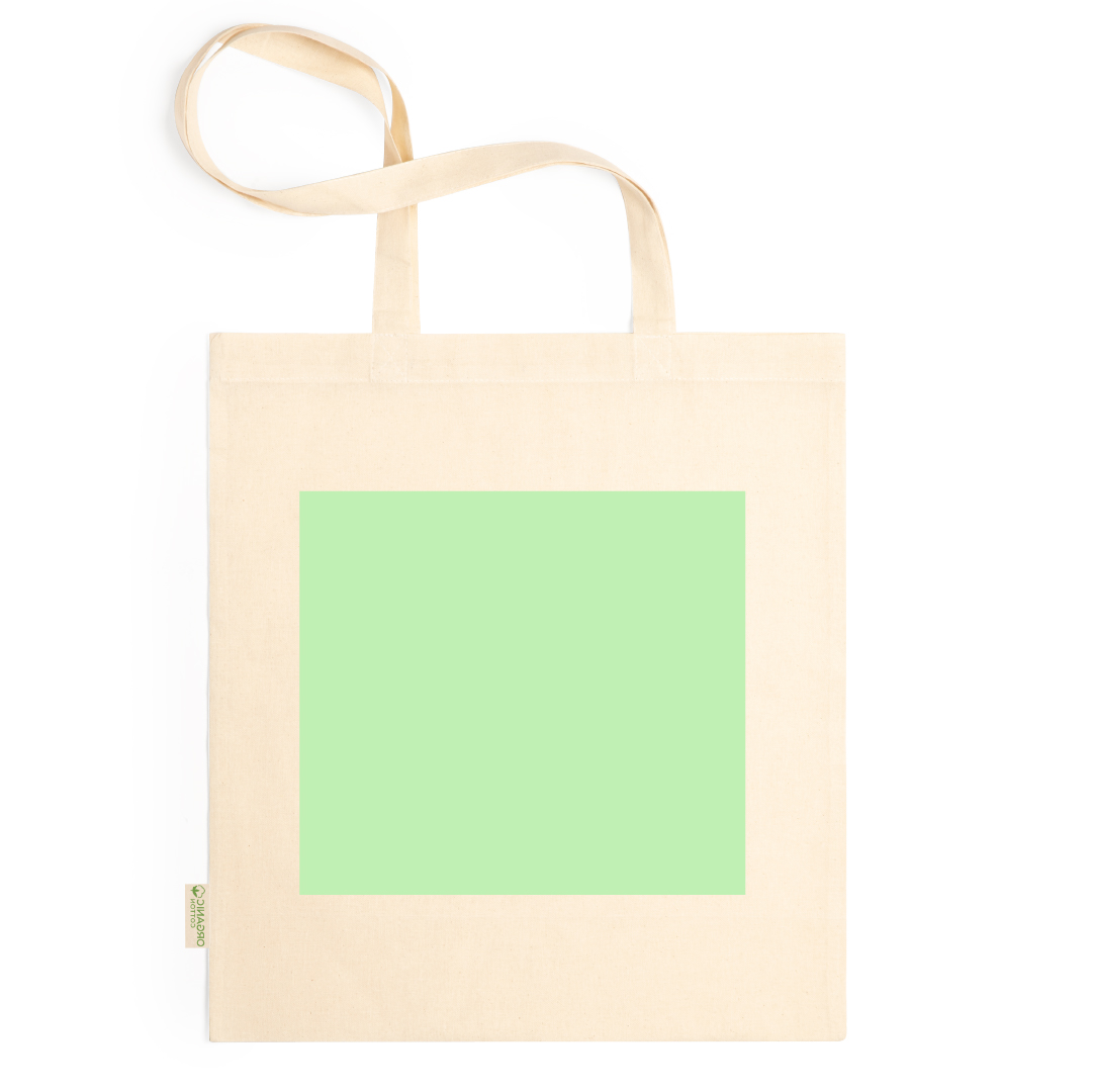 Bolsa de algodón orgánico 120 g/m² línea nature con distintivo