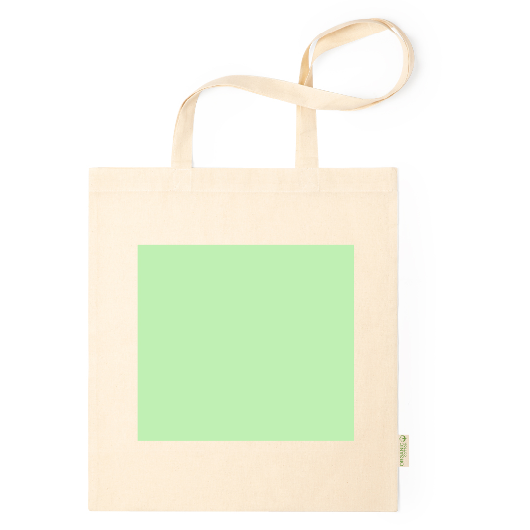 Bolsa de algodón orgánico 120 g/m² línea nature con distintivo