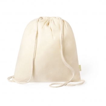 Mochila de cuerdas de algodón orgánico 100% 120 g/m² con cuerdas de algodón y resistencia 9 kg