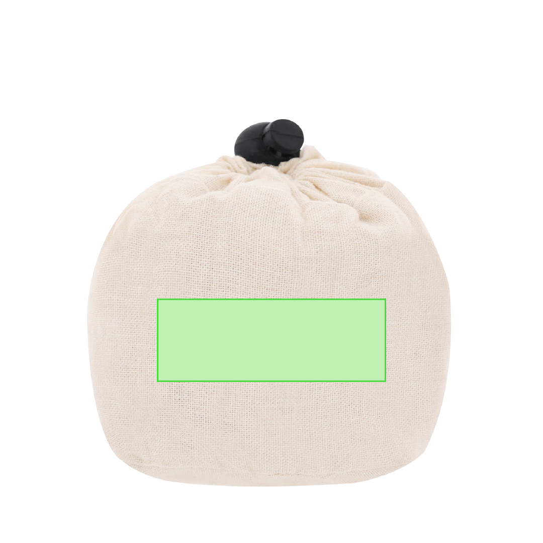 Bolsa plegable de algodón orgánico 120 g/m² con cordón