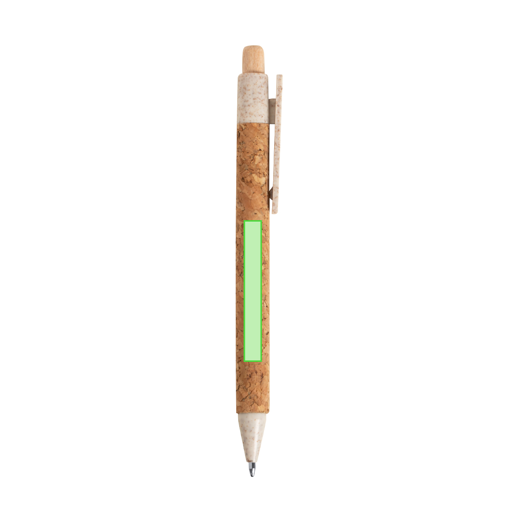 Set eco de corcho con bloc 80 hojas y bolígrafo de caña de trigo