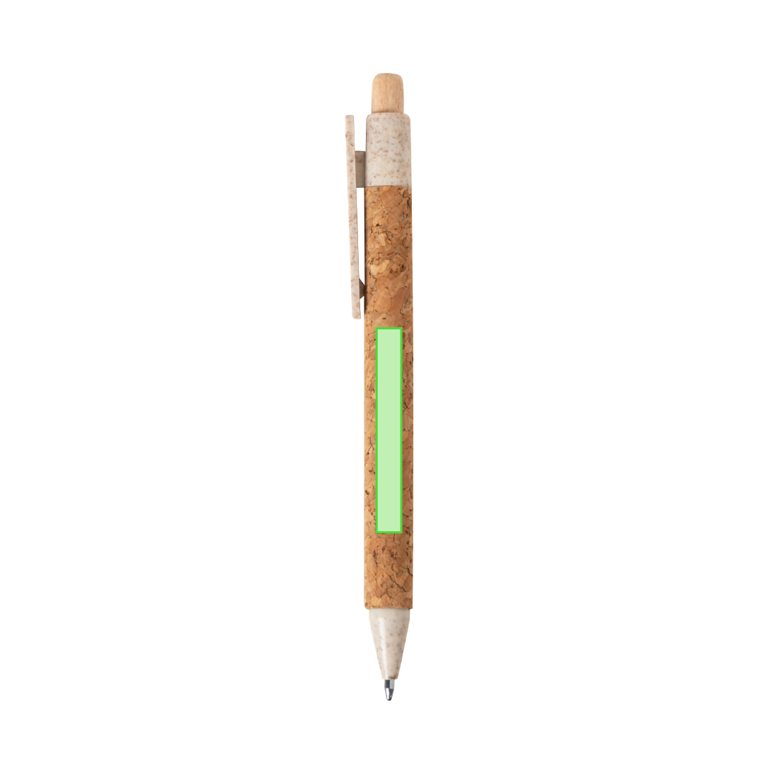 Set eco de corcho con bloc 80 hojas y bolígrafo de caña de trigo