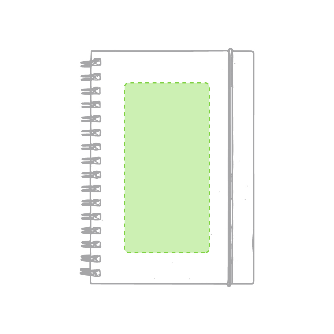 Libreta eco-básica de cartón reciclado con 80 hojas