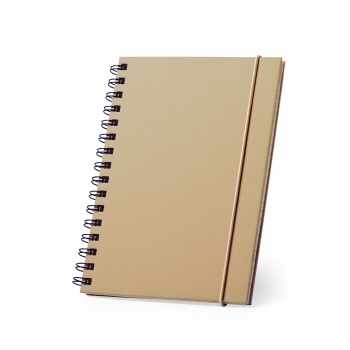 Libreta eco-básica de cartón reciclado con 80 hojas