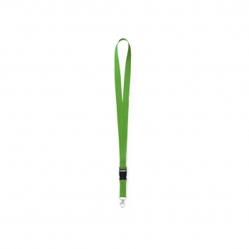 Lanyard de poliéster con hebilla multifunción y gancho metálico en variados colores
