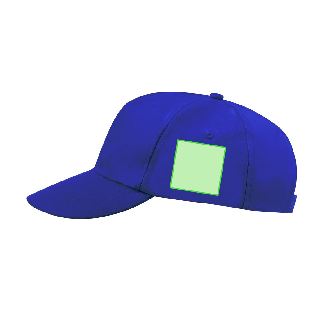 Gorra 5 paneles de RPET reciclado línea nature con ventilación bordada y cierre de velcro