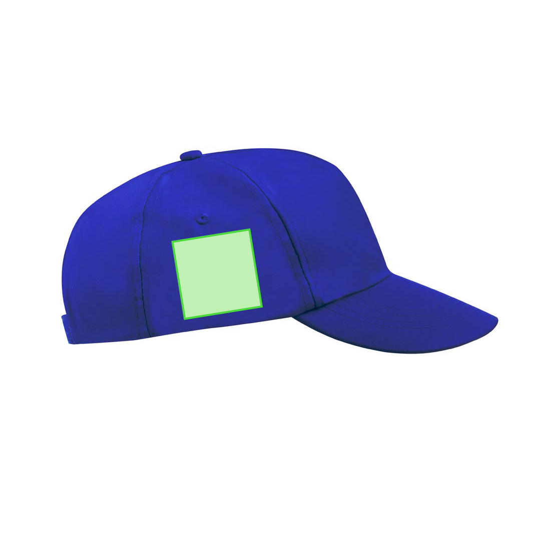 Gorra 5 paneles de RPET reciclado línea nature con ventilación bordada y cierre de velcro