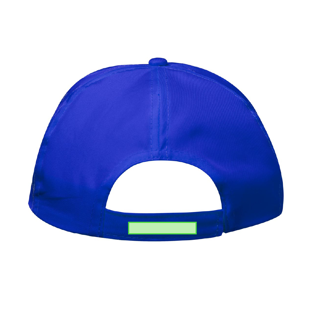Gorra 5 paneles de RPET reciclado línea nature con ventilación bordada y cierre de velcro