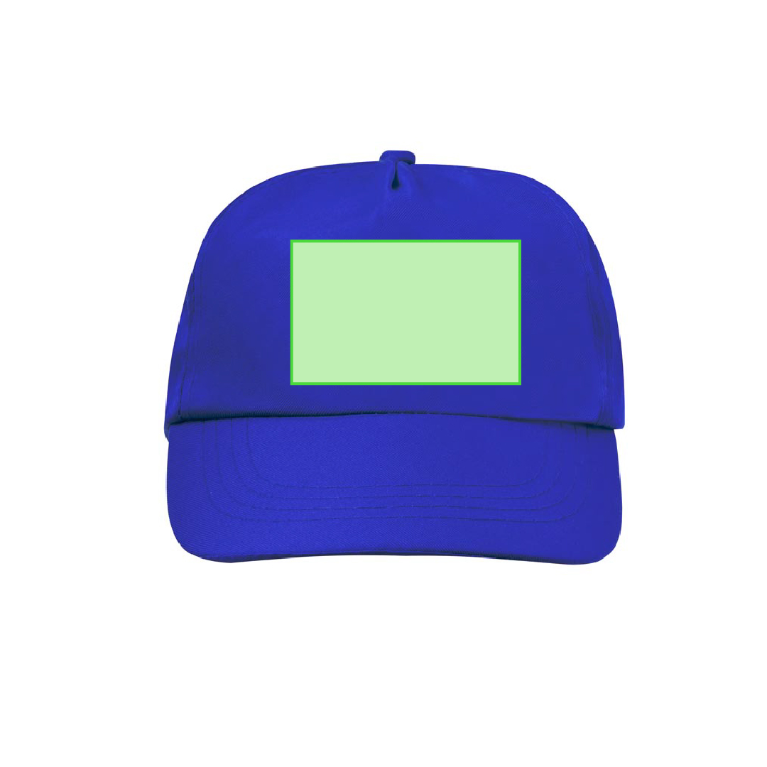 Gorra 5 paneles de RPET reciclado línea nature con ventilación bordada y cierre de velcro