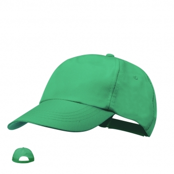 Gorra 5 paneles de RPET reciclado línea nature con ventilación bordada y cierre de velcro