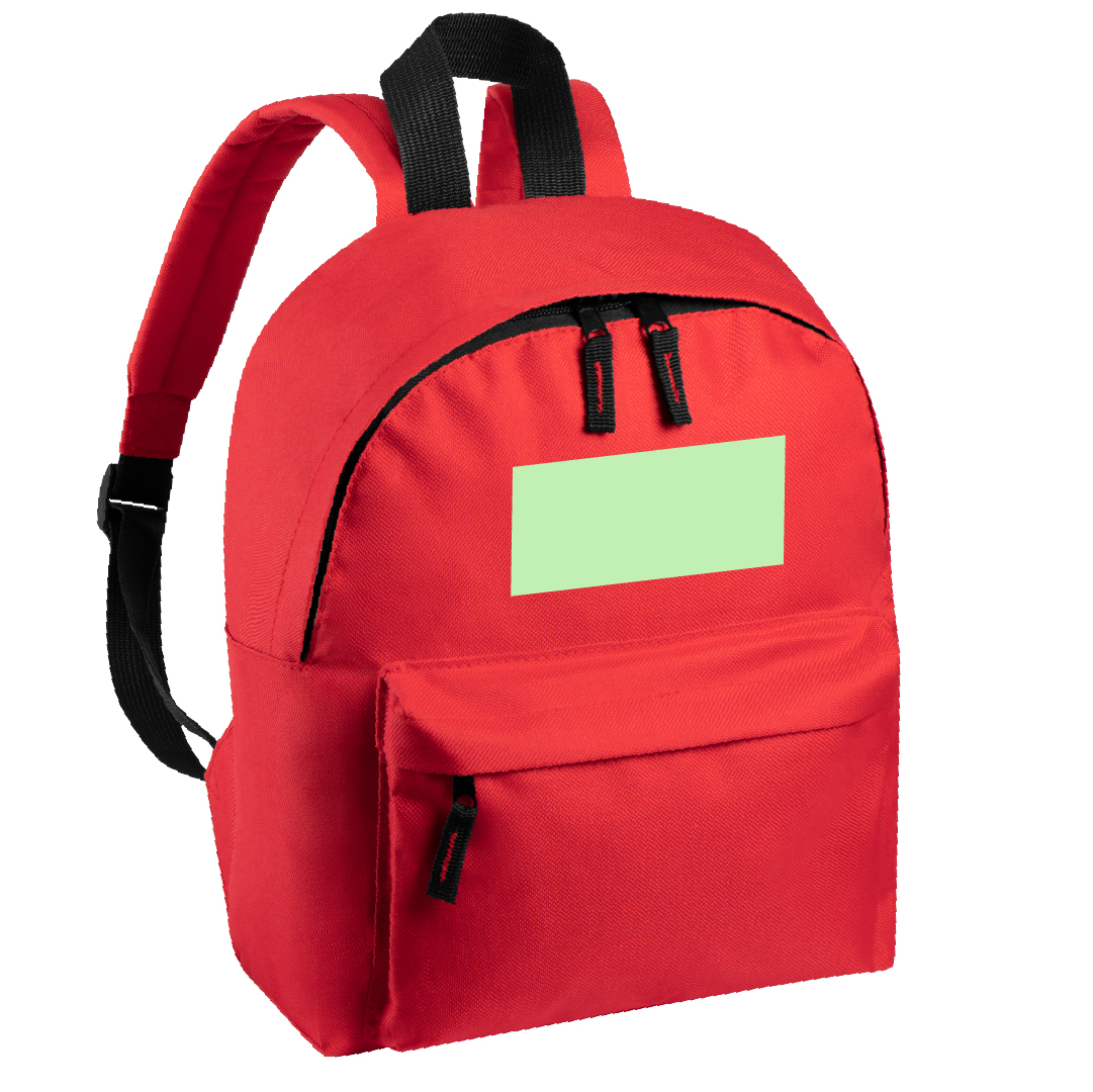 Mochila leisure infantil de poliéster 600D con doble tirador, espalda acolchada y gama de colores