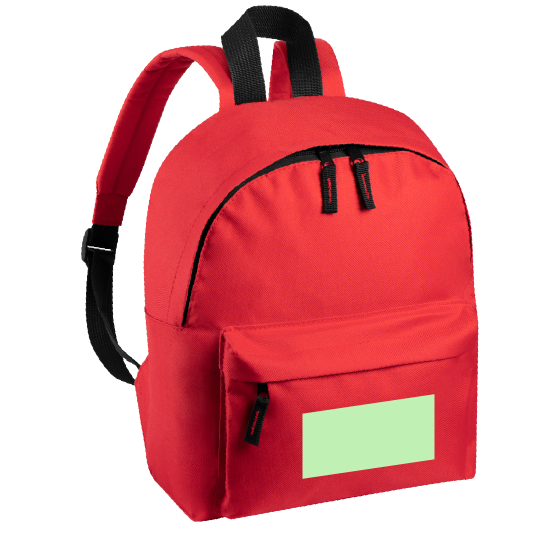 Mochila leisure infantil de poliéster 600D con doble tirador, espalda acolchada y gama de colores