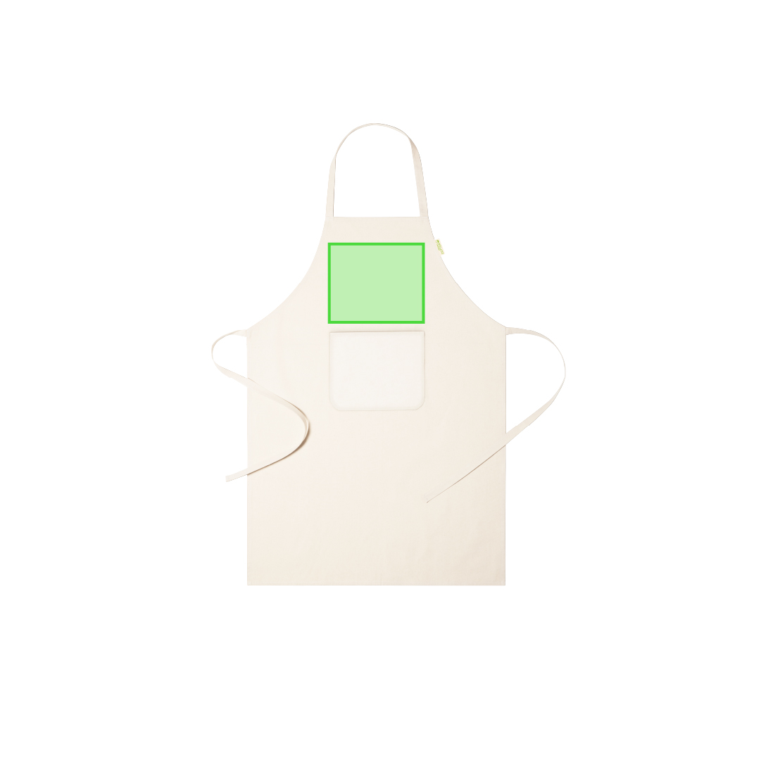 Delantal de cocina de algodón orgánico 180 g/m²
