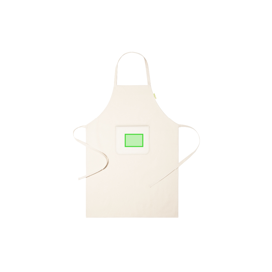 Delantal de cocina de algodón orgánico 180 g/m²