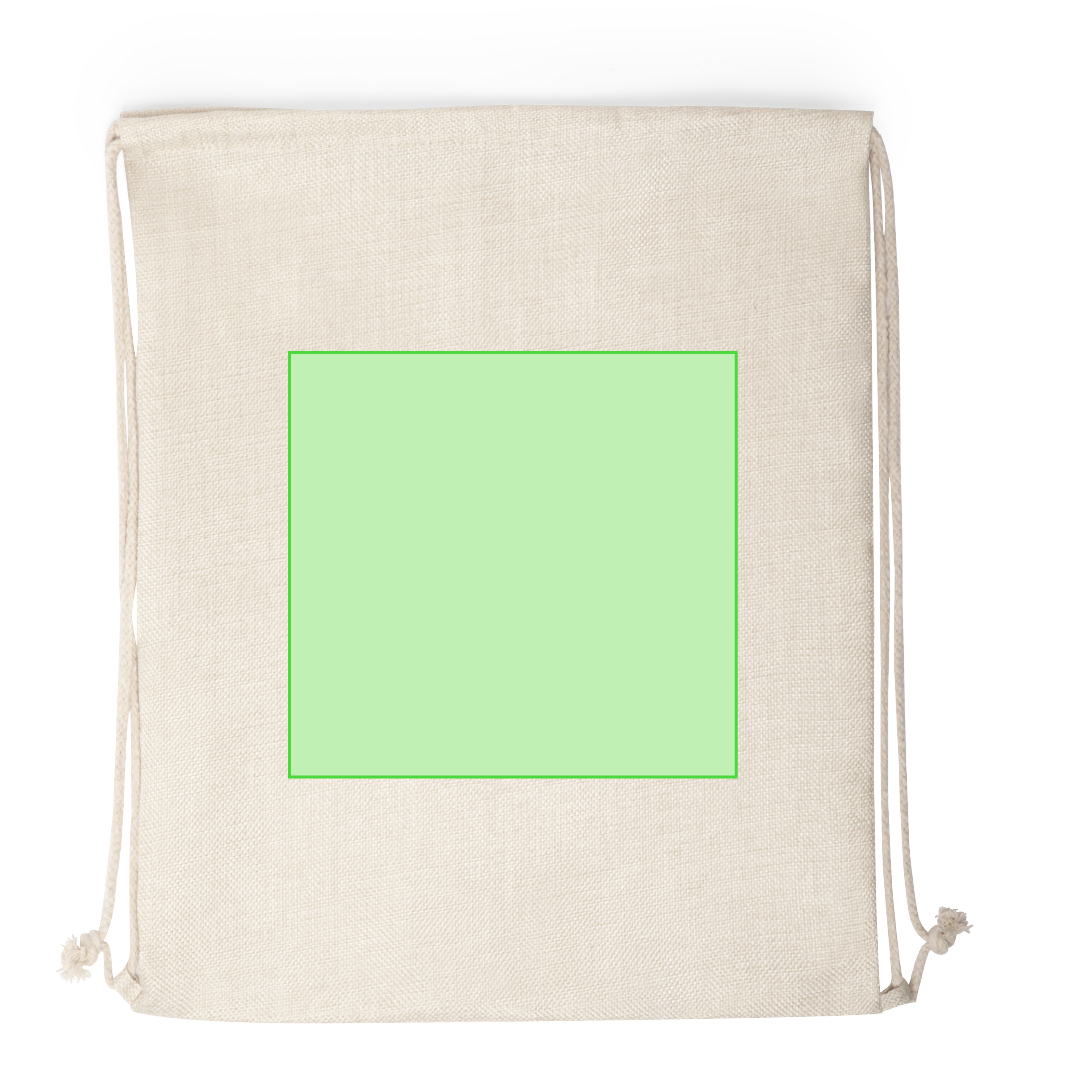 Mochila de cuerdas de poliéster especial para sublimación con cuerdas naturales y esquinas reforzadas
