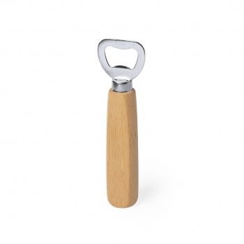 Abridor de botellas de madera natural