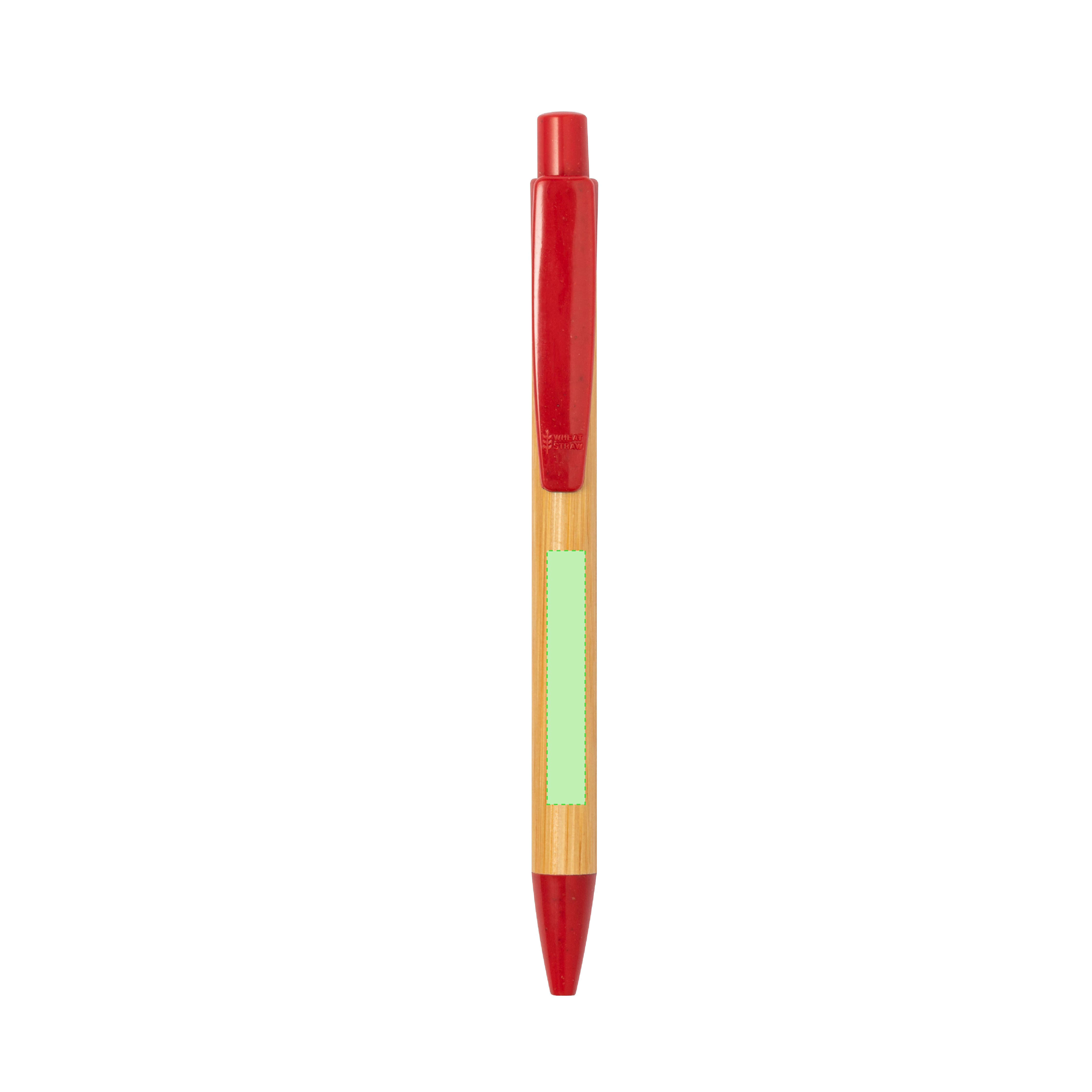Bolígrafo de bambú natural de pulsador reforzado