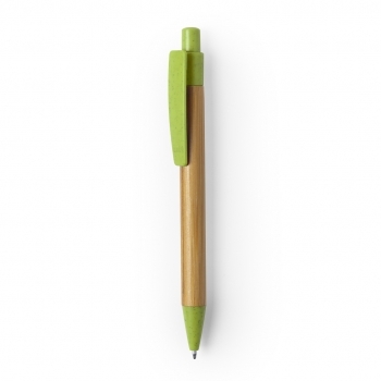 Bolígrafo de bambú natural de pulsador reforzado