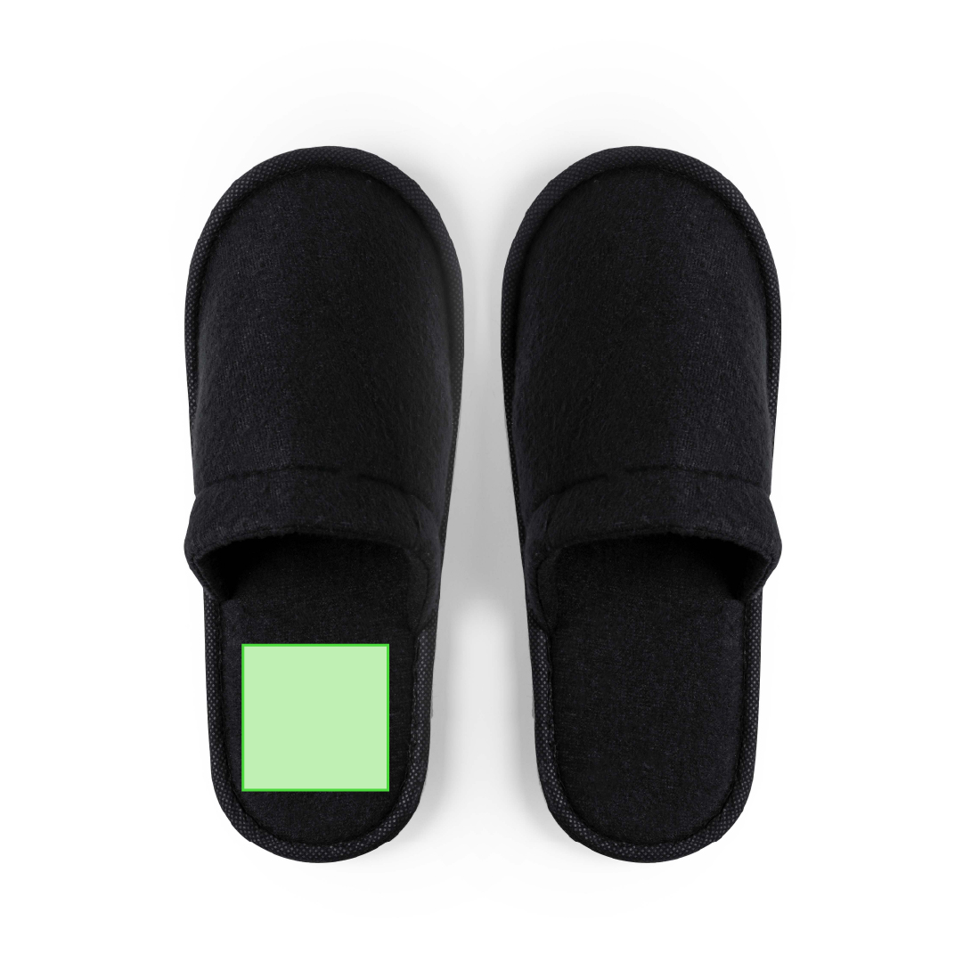 Zapatillas de hotel de algodón y poliéster con interior acolchado antideslizantes talla única