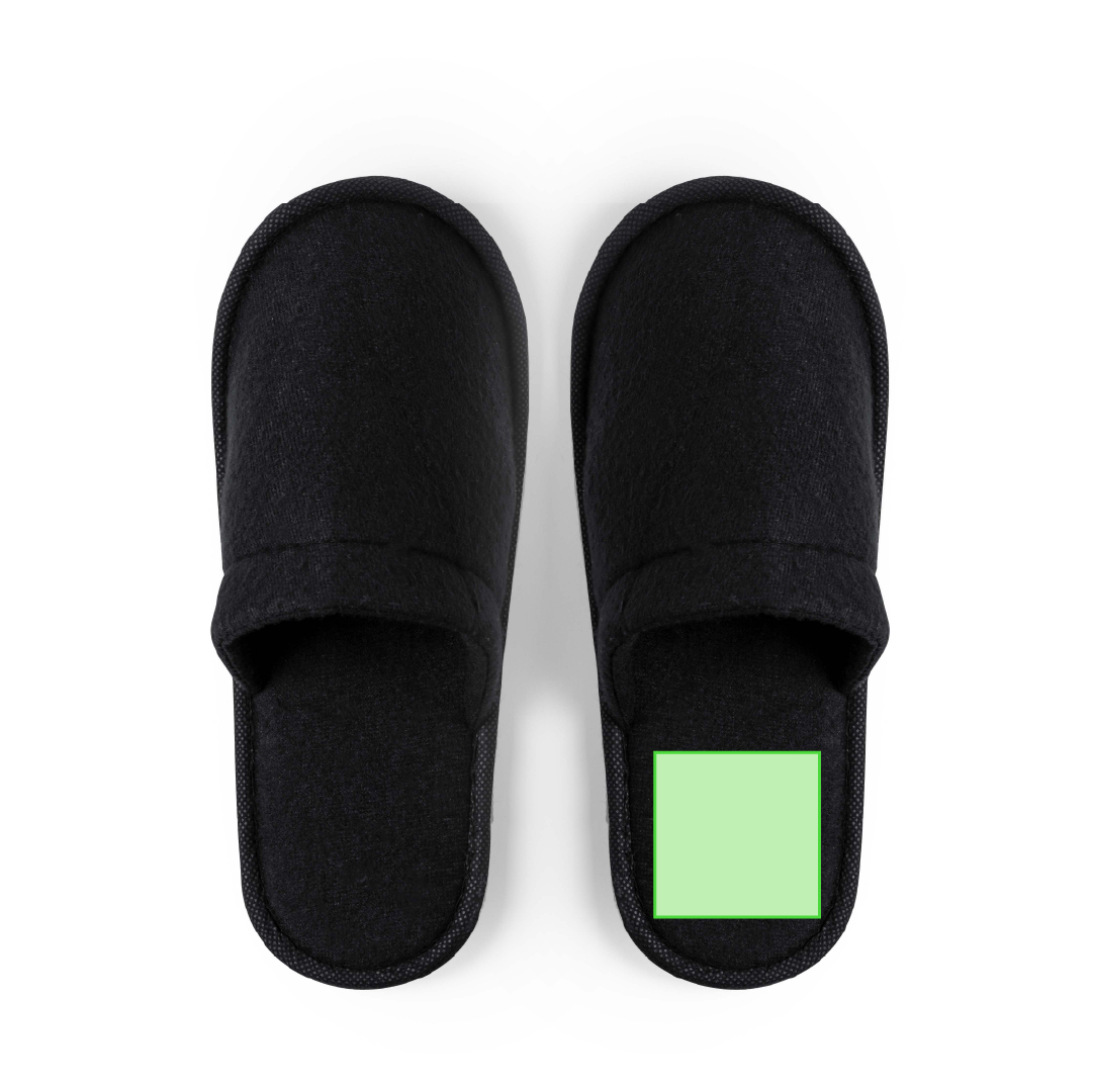 Zapatillas de hotel de algodón y poliéster con interior acolchado antideslizantes talla única