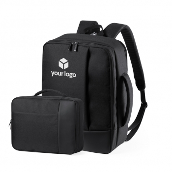 Mochila portadocumentos de poliéster 300D/PU acolchada con asa metálica y portátil 15