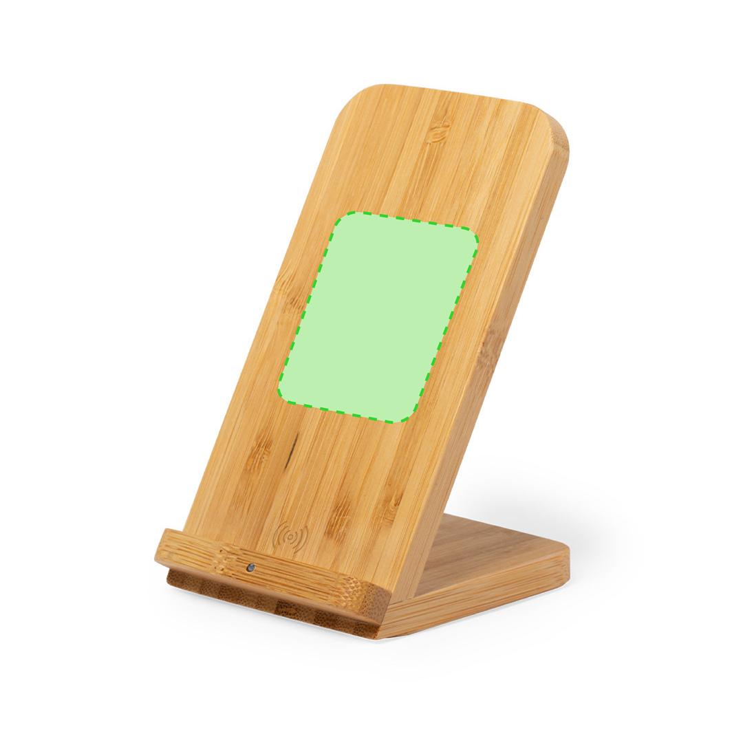 Cargador inalámbrico de bambú natural 10W minimalista