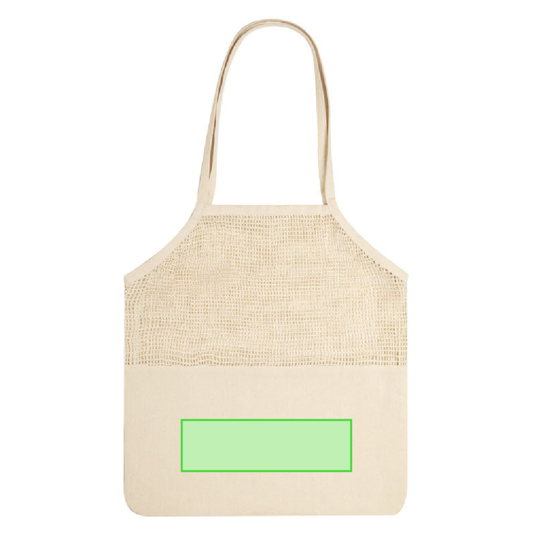 Bolsa de algodón 220 g/m² asas largas tote multicolor vivos