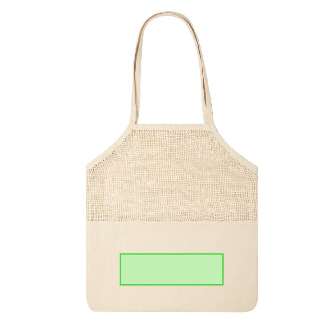 Bolsa de algodón 220 g/m² asas largas tote multicolor vivos