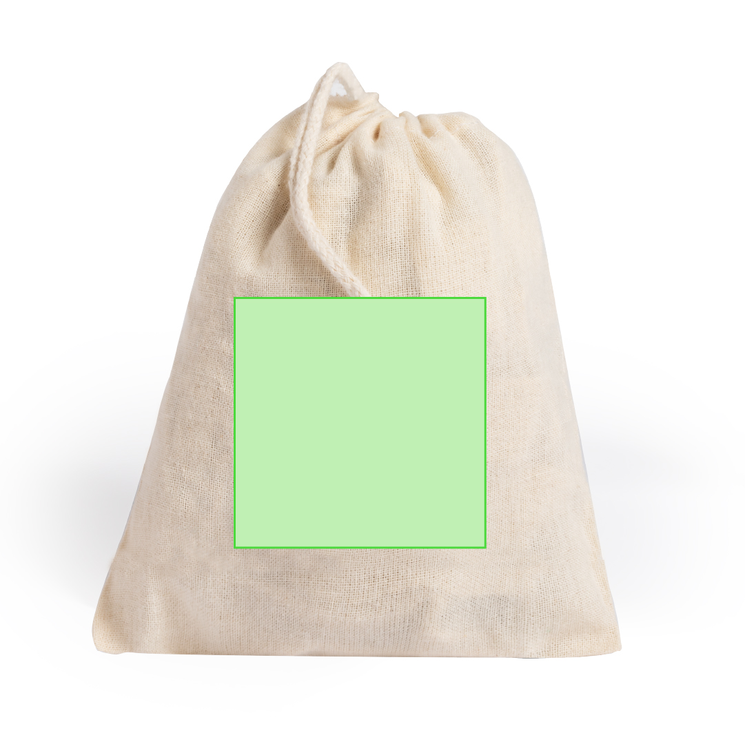 Bolsa plegable de algodón con cordón y asas largas 38×42 cm