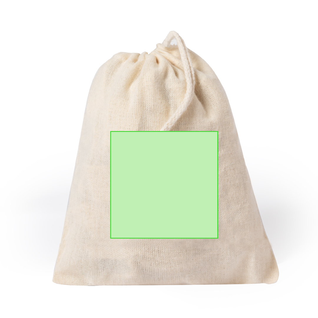 Bolsa plegable de algodón con cordón y asas largas 38×42 cm