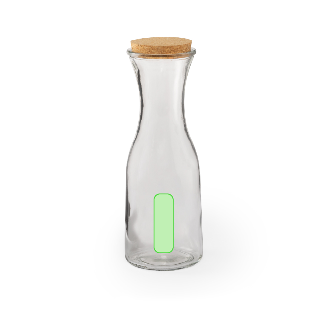 Botella de cocina de cristal con tapón de corcho 1 litro