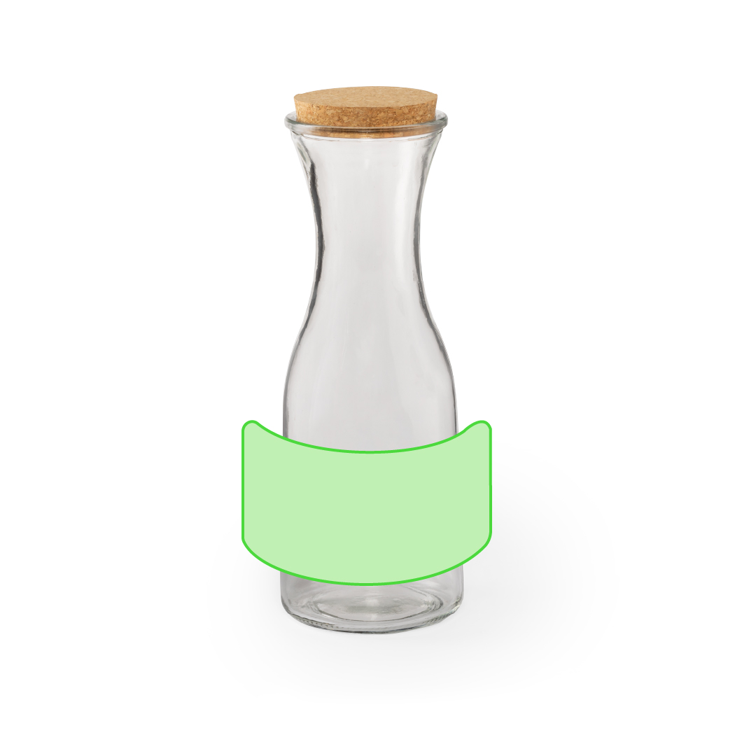 Botella de cocina de cristal con tapón de corcho 1 litro