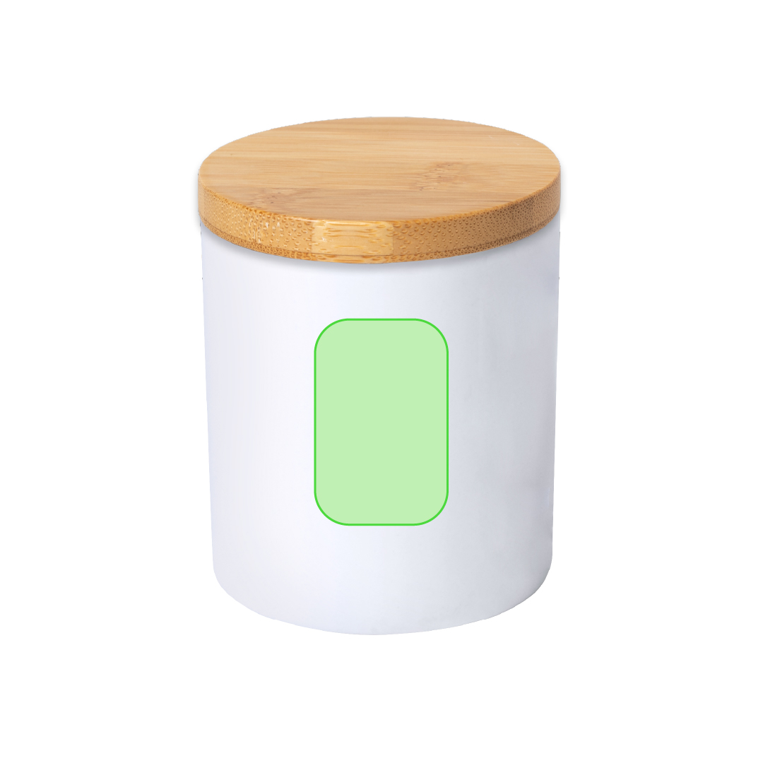 Taza de cerámica con base protectora de bambú 370 ml