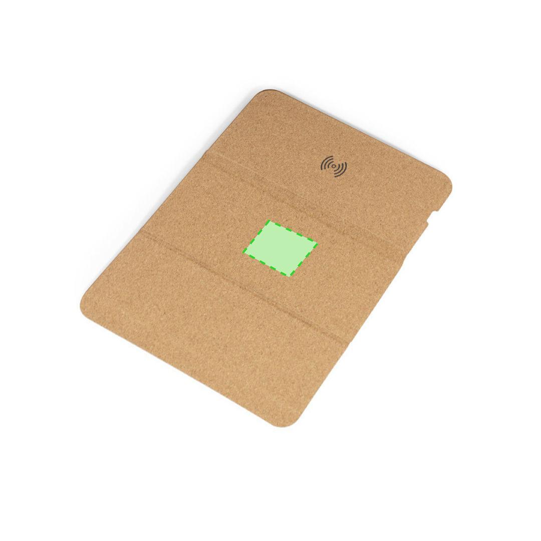 Alfombrilla cargador inalámbrico de corcho natural con Qi 5W