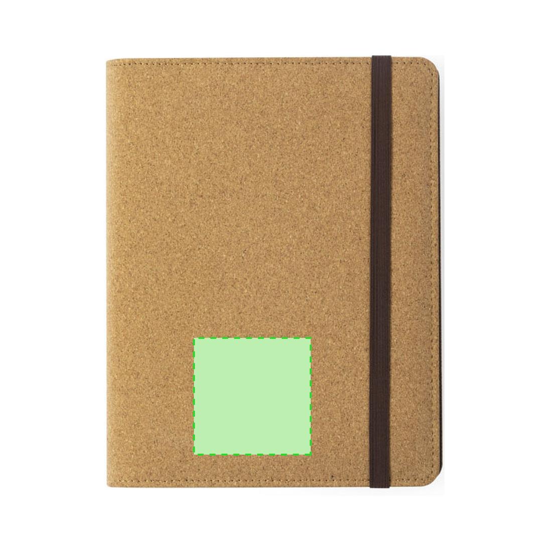 Bloc de notas de corcho natural con cargador inalámbrico Qi 5W