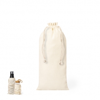 Bolsa de algodón 100% de 105 g/m² para botellas y termos — 12x33 cm, diseñada específicamente para packaging de botella