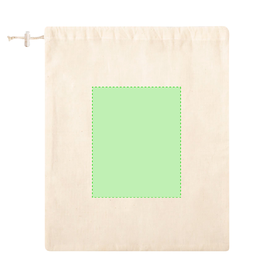 Bolsa saco de algodón 120 g/m² con cordón de cierre