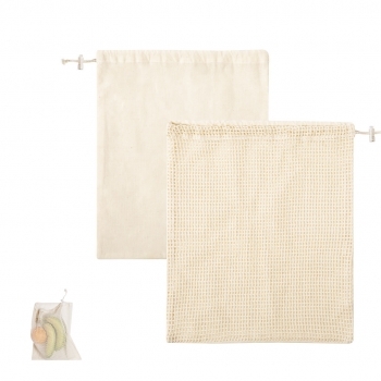 Bolsa saco de algodón 120 g/m² con cordón de cierre
