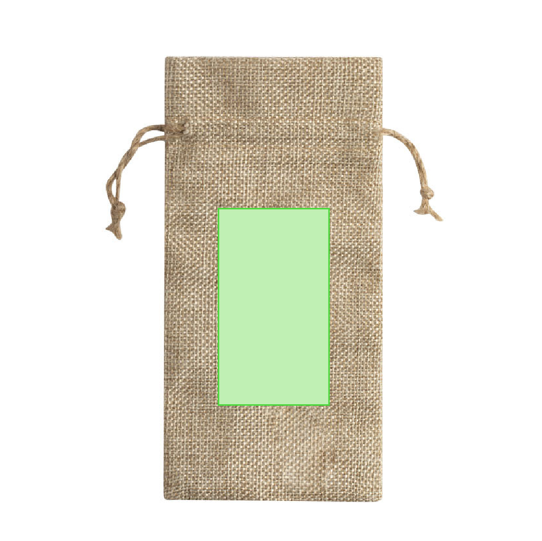 Funda para gafas de sol en poliéster de acabado crudo con cintas ajustables e interior suave — 9x18 cm