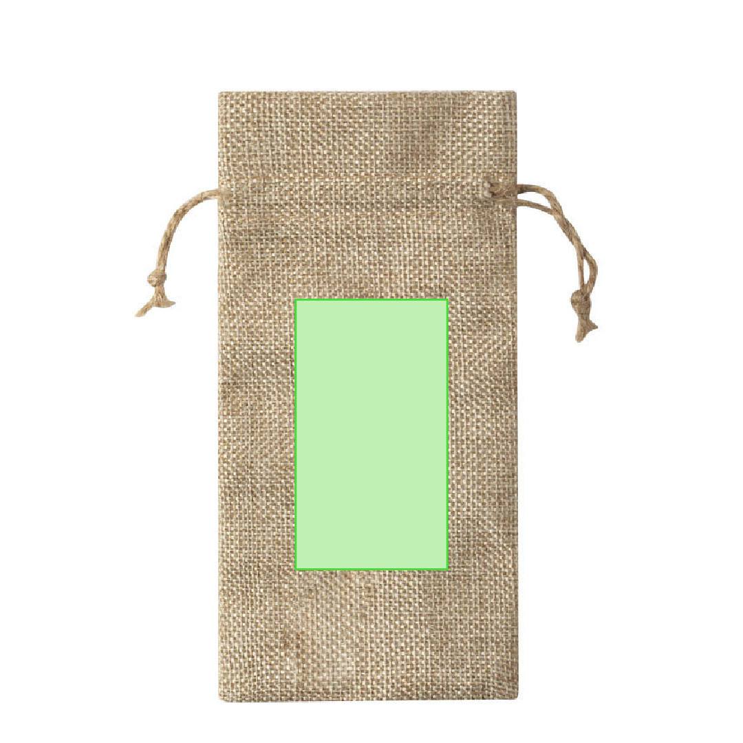 Funda para gafas de sol en poliéster de acabado crudo con cintas ajustables e interior suave — 9x18 cm