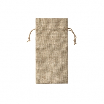 Funda para gafas de sol en poliéster de acabado crudo con cintas ajustables e interior suave — 9x18 cm