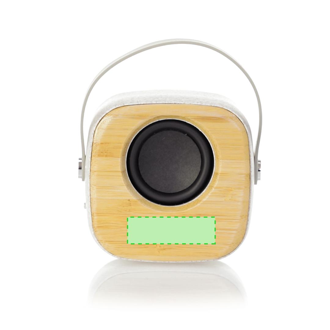 Altavoz Bluetooth de bambú y caña de trigo nature compacto con 3W y batería 500 mAh