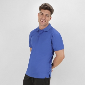 Polo técnico Dekrom adulto — 100% poliéster RPET piqué 180 g/m², 3 botones a juego, etiqueta RPET, gama de colores, tallas S-XXL