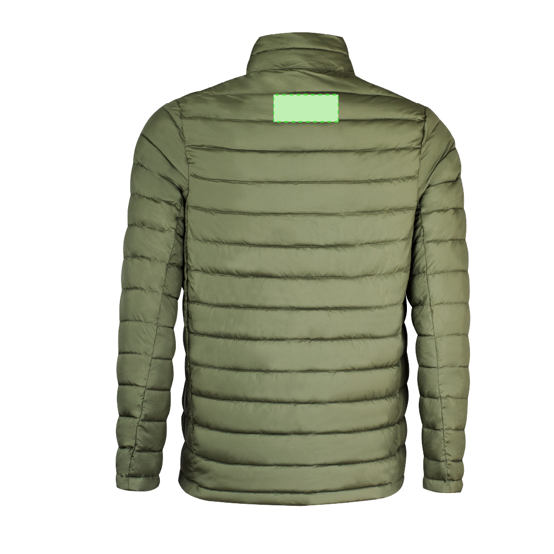Chaqueta Mitens adulto RPET acolchada efecto pluma — 100% poliéster RPET extra ligero resistente al agua, bolsillos cremallera, distintivo RPET