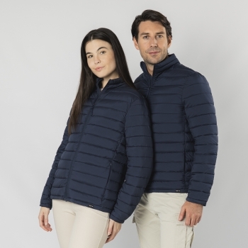Chaqueta Mitens adulto RPET acolchada efecto pluma — 100% poliéster RPET extra ligero resistente al agua, bolsillos cremallera, distintivo RPET