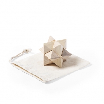 Juego de habilidad de 6 piezas de madera en funda de algodón 5×5×5 cm
