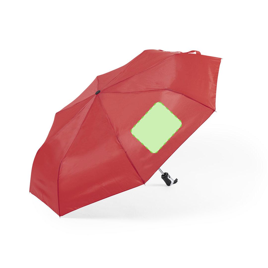 Paraguas plegable con apertura y cierre automáticos, sistema antiviento y varillas de fibra de vidrio y metal — funda a juego