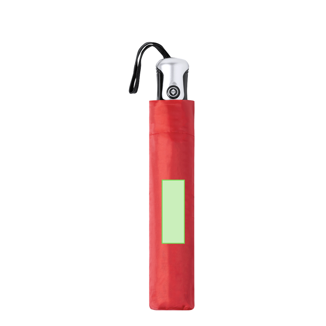 Paraguas plegable con apertura y cierre automáticos, sistema antiviento y varillas de fibra de vidrio y metal — funda a juego
