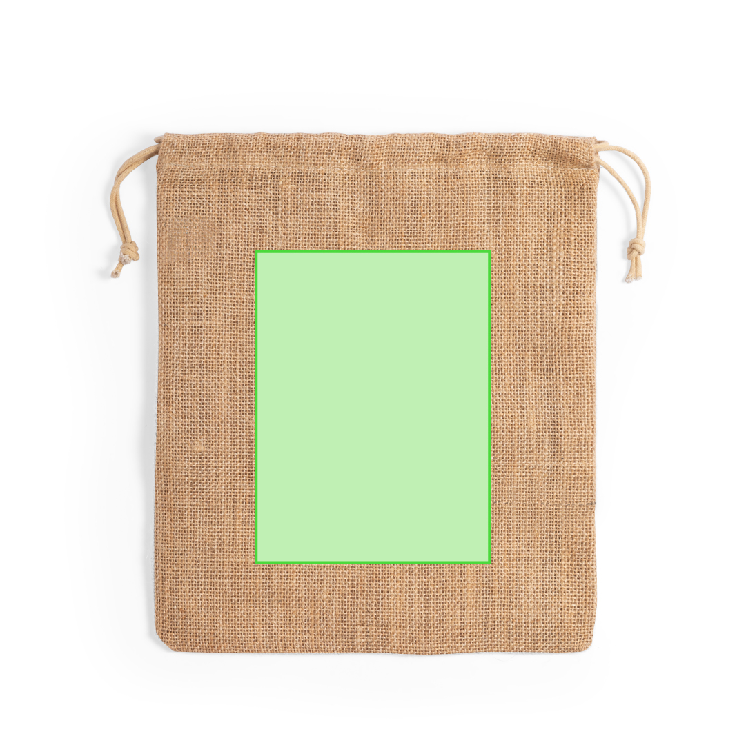 Bolsa de yute de 260 gsm con cierre de cordón — pequeña 16x20 cm, la más resistente y natural del catálogo