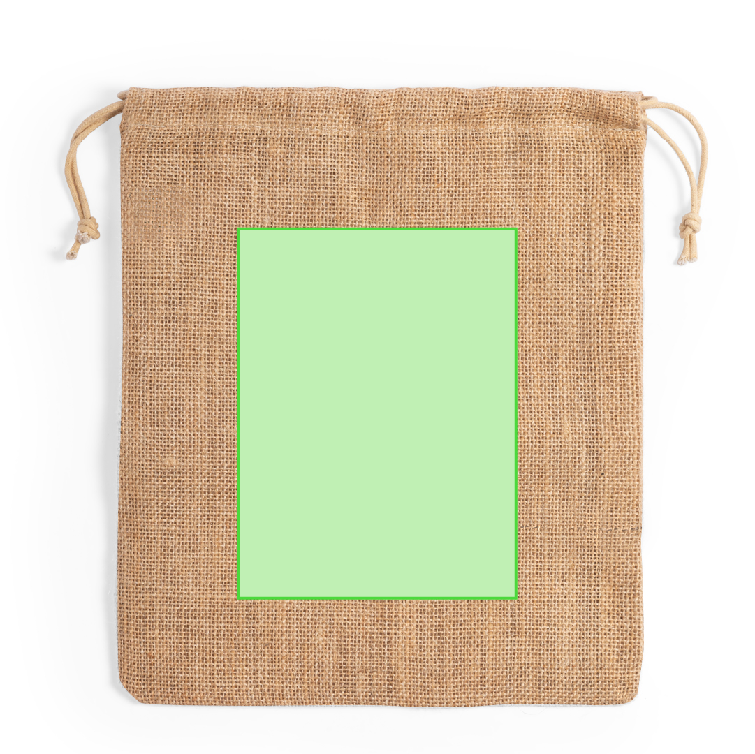 Bolsa de yute de 260 gsm con cierre de cordón — grande 25x30 cm, máxima capacidad en el material más natural